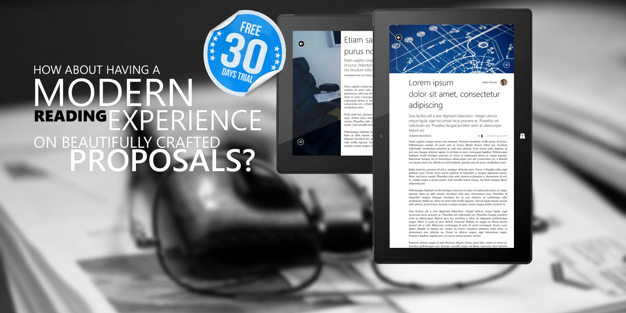 HOW ABOUT HAVING A MODERN READING EXPERIENCE ON BEAUTIFULLY CRAFTED PROPOSALS?